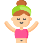 Happy woman icon