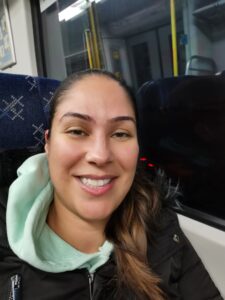 Smiling on the train
