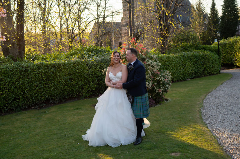 Ceza and Russell on their wedding day