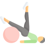 Pilates on swiss ball icon by https://www.flaticon.com/free-icons/pilates, created by Freepik - Flaticon